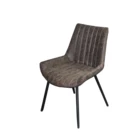 Hotel North Europe leisure PU seat steel leg restaurant dining chair scandinavian chair