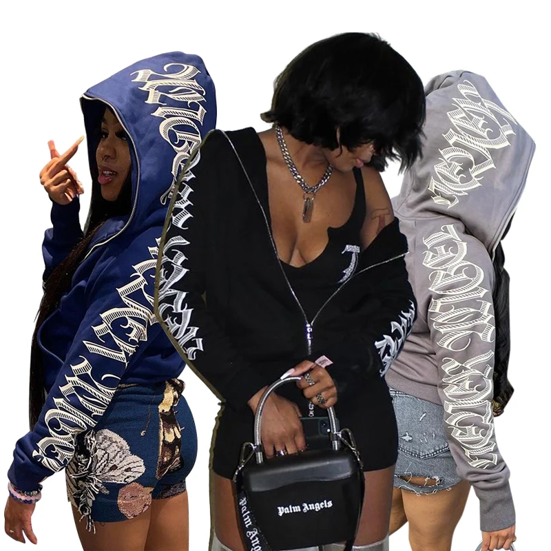 2021 Fall New Solid Color Letter Printing Punk Hooded Zipper Long-sleeve Hoodie Jacket, Black, blue, gray
2021 Fall New Solid Color Letter Printing Punk Hooded Zipper Long-sleeve Hoodie Jacket, Black, blue, gray