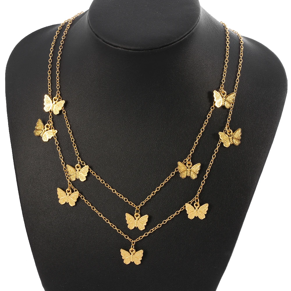 Fashion Multi Layer Butterfly Chokers Necklaces For Women Necklace New Design Jewelry Gift Wholesale, Gold/silver color
Fashion Multi Layer Butterfly Chokers Necklaces For Women Necklace New Design Jewelry Gift Wholesale, Gold/silver color