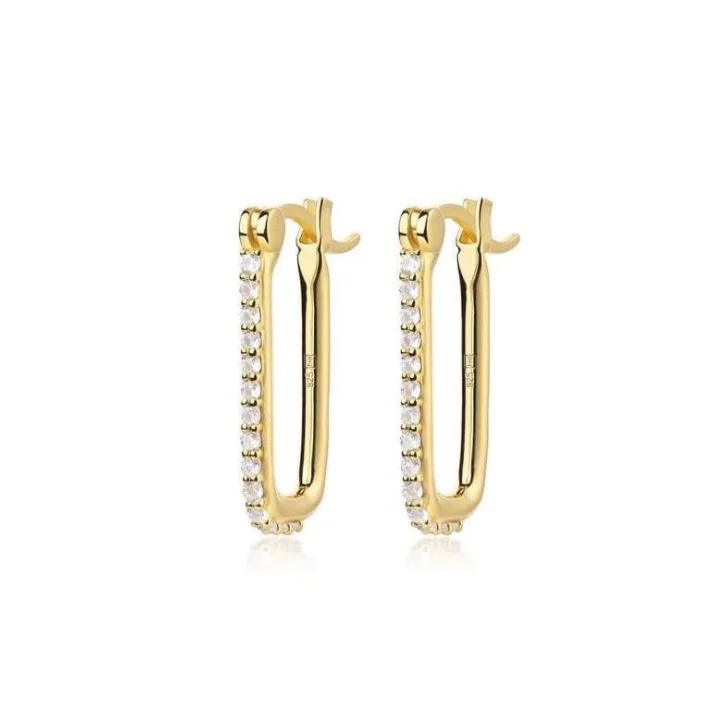 Dainty Minimalist Pave CZ Oblong Rectangle Hoop Earrings CZ Square Earrings, Gold, rose gold, steel, black etc.
Dainty Minimalist Pave CZ Oblong Rectangle Hoop Earrings CZ Square Earrings, Gold, rose gold, steel, black etc.
