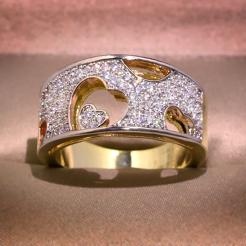 New Design Wholesale Price KYRA0904 hollow heart shape 18k Gold plated CZ ring for women
New Design Wholesale Price KYRA0904 hollow heart shape 18k Gold plated CZ ring for women