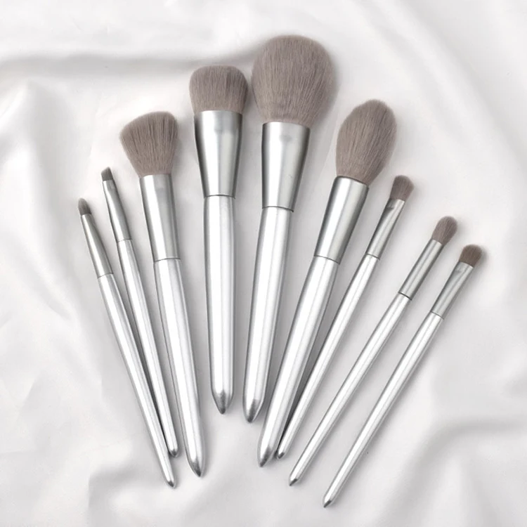foundation cleaning contour make up brushes blending powder brush set professional makeup tools with PU bag, Silver
foundation cleaning contour make up brushes blending powder brush set professional makeup tools with PU bag, Silver
