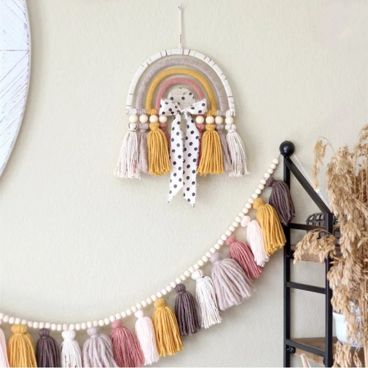 Unique Nordic Style Macrame Wall Hanging Woven Wall Hanging Tassels Kids Room Wall Decor Boho Style, White
Unique Nordic Style Macrame Wall Hanging Woven Wall Hanging Tassels Kids Room Wall Decor Boho Style, White