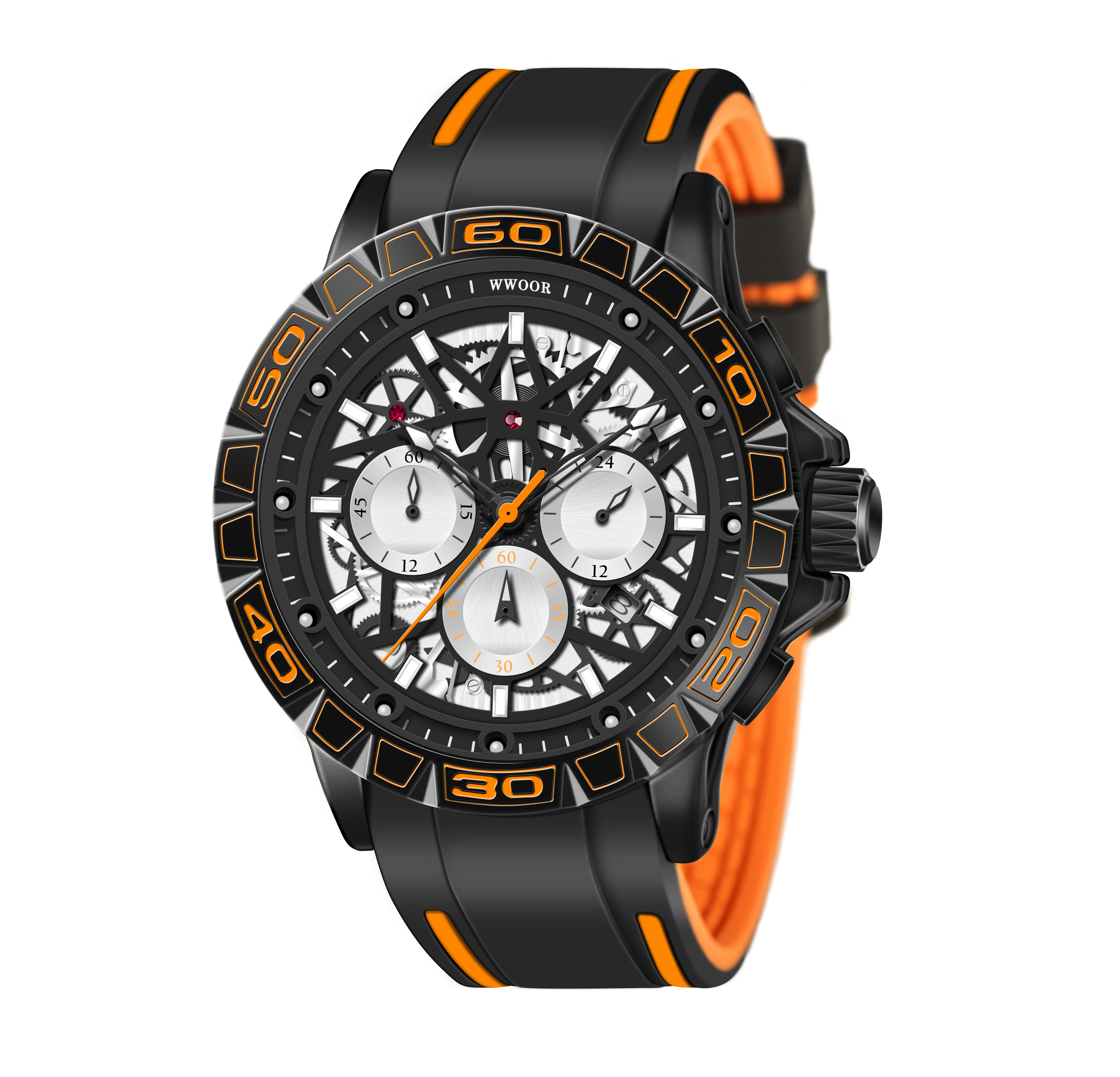 WWOOR 8842 Luxury Brand Watch Silicone strap Sports Men Watches Quartz Date Wristwatches
WWOOR 8842 Luxury Brand Watch Silicone strap Sports Men Watches Quartz Date Wristwatches