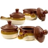 Glazed Stoneware French Onion Soup Bowls Crocks fancy Ceramic Stoneware Onion Soup Crocks Bowls Cheese Bowl with Handle