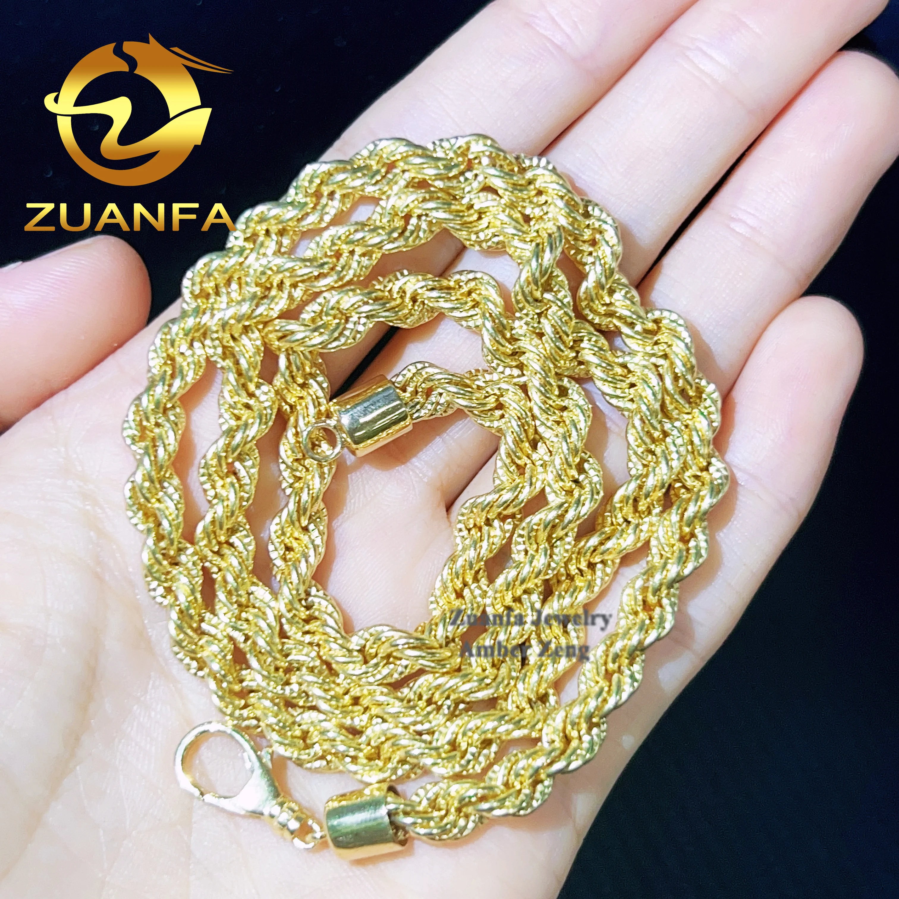 Custom made AU750 real gold 4mm 6mm 18inch diamond cut 18K solid gold hip hop jewelry rope chain necklace
Custom made AU750 real gold 4mm 6mm 18inch diamond cut 18K solid gold hip hop jewelry rope chain necklace
