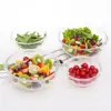 5 pieces mixing salad high borosilicate glass bowl