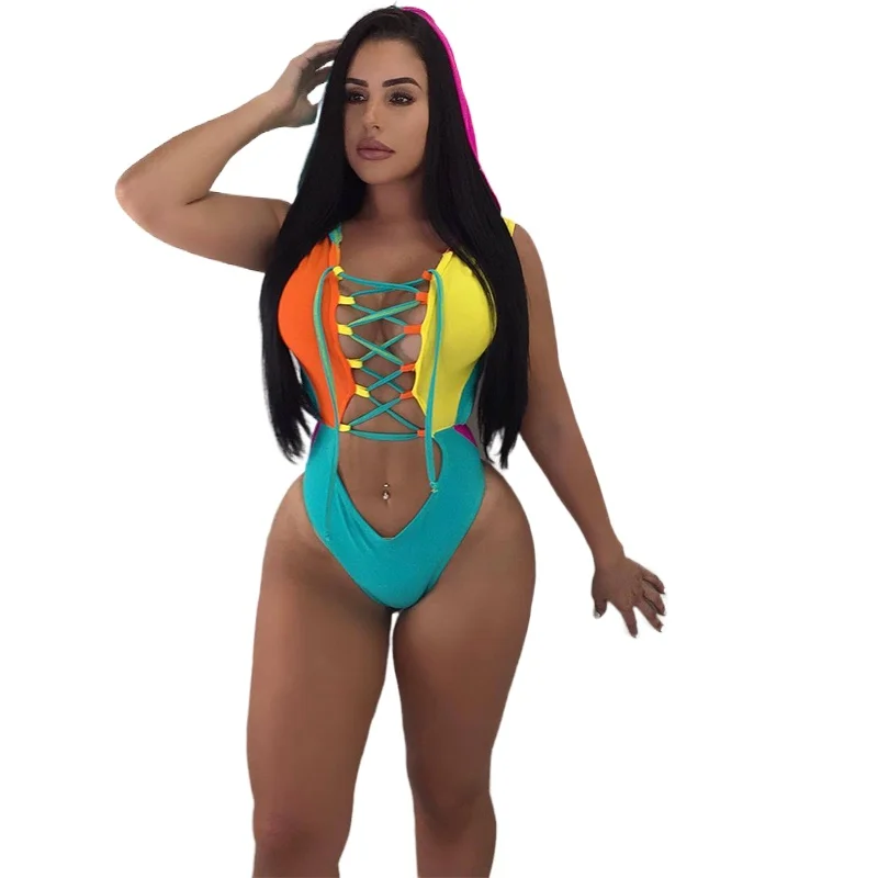 Colorblock One Piece Swimsuit Lace Up Swimwear Ladies Swimwear Women 2021 Swimming Suit Trikini Bodysuit Female One Piece Suit
Colorblock One Piece Swimsuit Lace Up Swimwear Ladies Swimwear Women 2021 Swimming Suit Trikini Bodysuit Female One Piece Suit