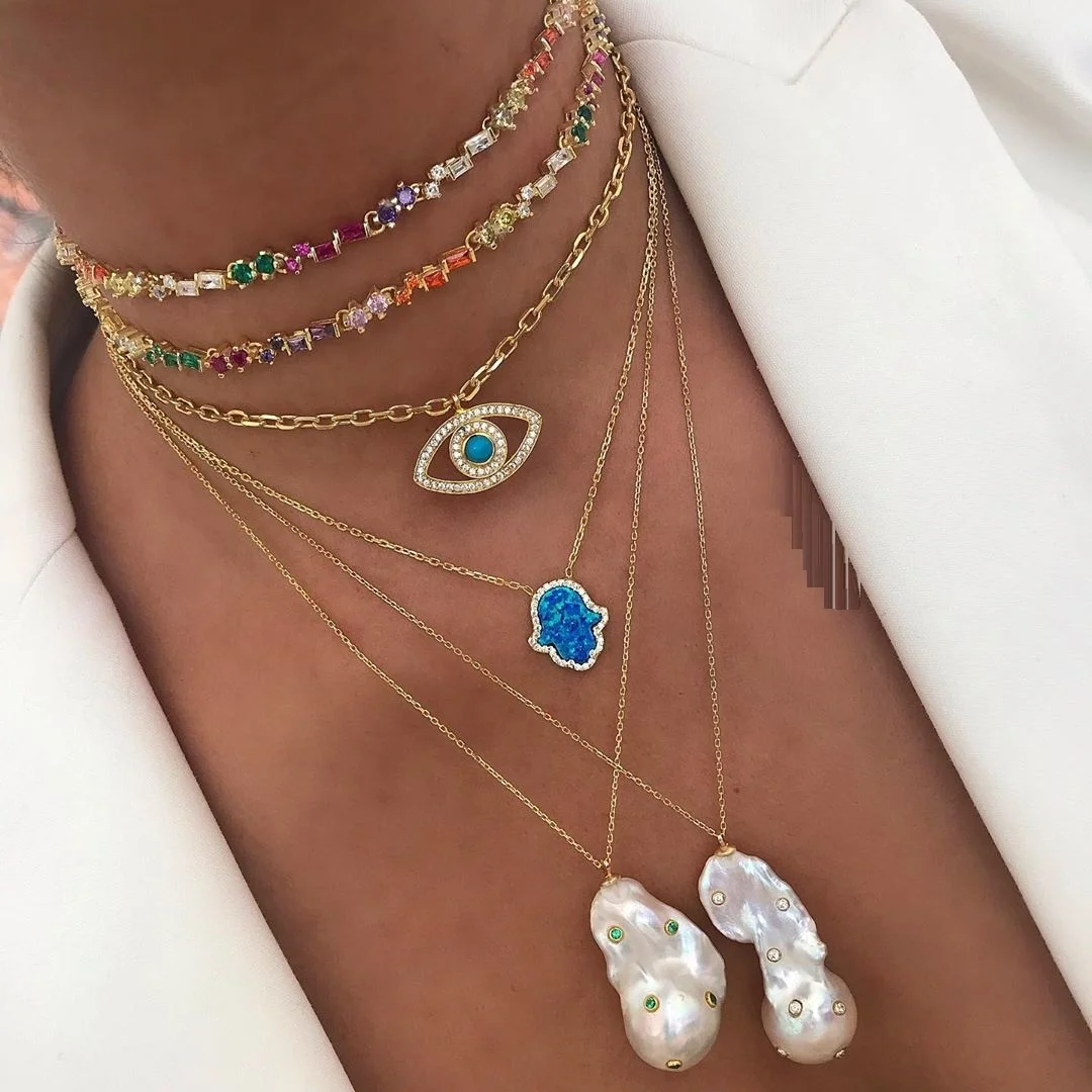 2020 summer new rainbow choker rectangle cz tennis choker necklace for women, Customized
2020 summer new rainbow choker rectangle cz tennis choker necklace for women, Customized