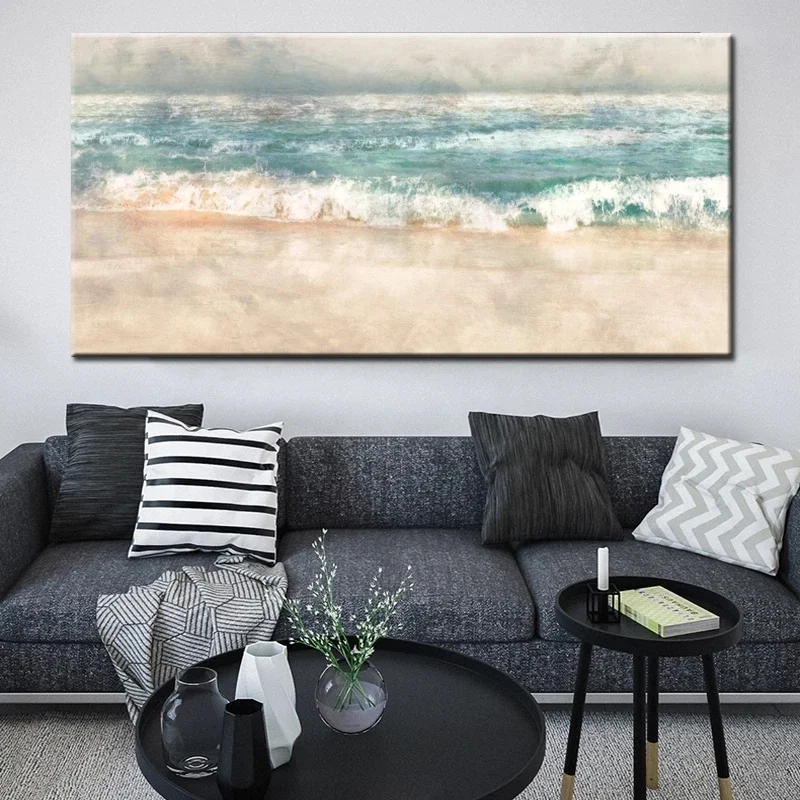 Modern Abstract Beach Surf Landscape Oil Painting on Canvas Posters and Prints Wall Art Pictures For Living Room
Modern Abstract Beach Surf Landscape Oil Painting on Canvas Posters and Prints Wall Art Pictures For Living Room