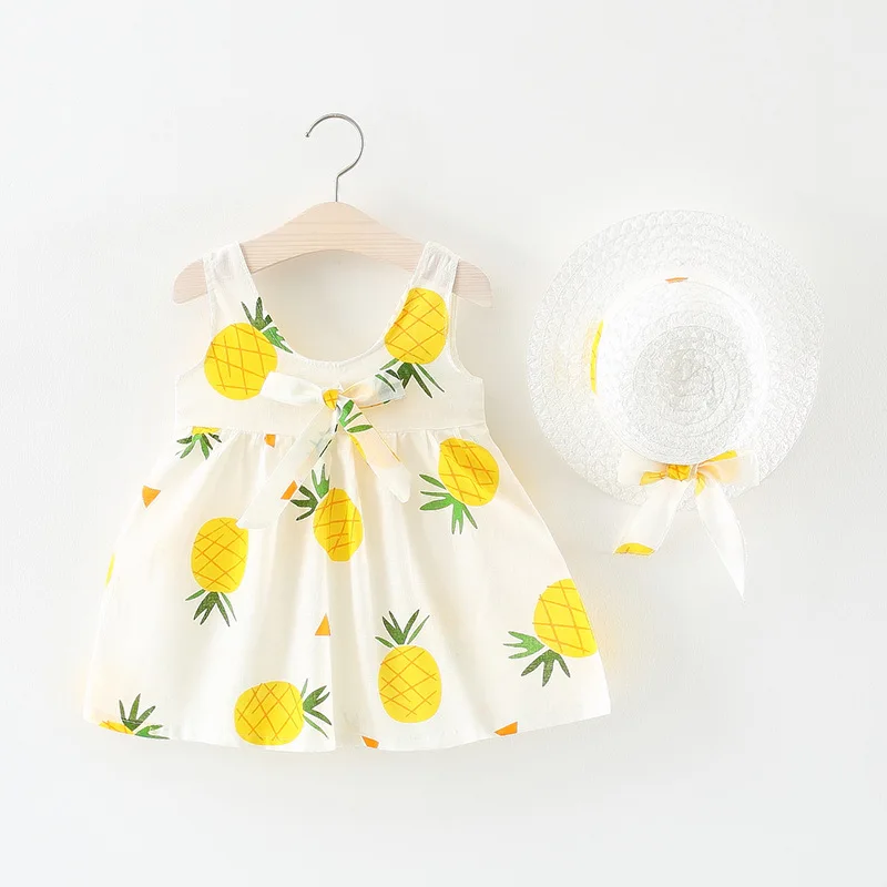 Baby Summer Dresses 2020 Newborn Girl Toddler pineapple Pattern Dresses Sundress Hats 2PCS Clothing Set Sunsuit
Baby Summer Dresses 2020 Newborn Girl Toddler pineapple Pattern Dresses Sundress Hats 2PCS Clothing Set Sunsuit