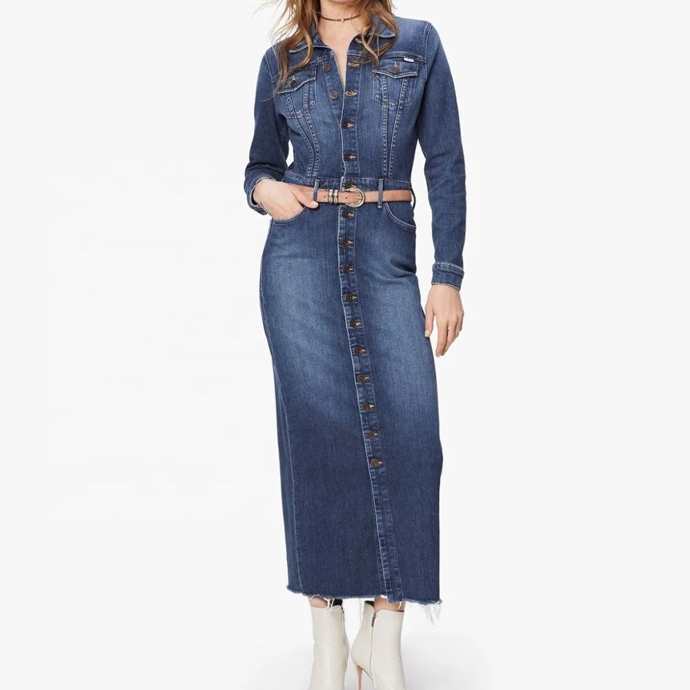 Sexy Long Sleeve Butt Lift Women Jean Dresses Denim Skirt and Elegant Lady Casual Dresses with Pocket, Dark blue
Sexy Long Sleeve Butt Lift Women Jean Dresses Denim Skirt and Elegant Lady Casual Dresses with Pocket, Dark blue