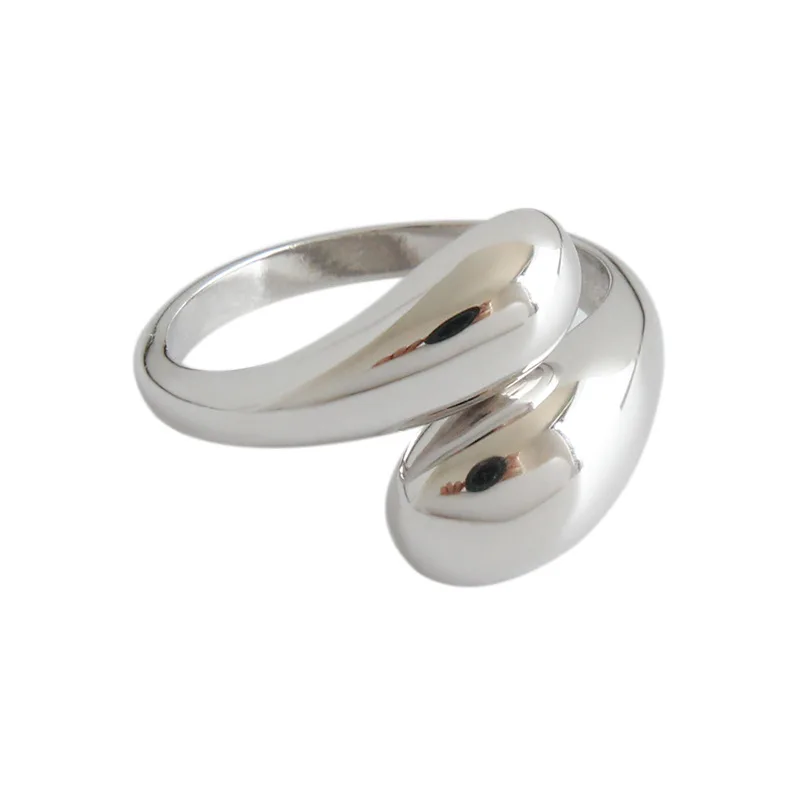 Korean Version Sterling Silver 925 Adjustable Ring Simple Smooth Water Drop Shape Finger Rings Women
Korean Version Sterling Silver 925 Adjustable Ring Simple Smooth Water Drop Shape Finger Rings Women