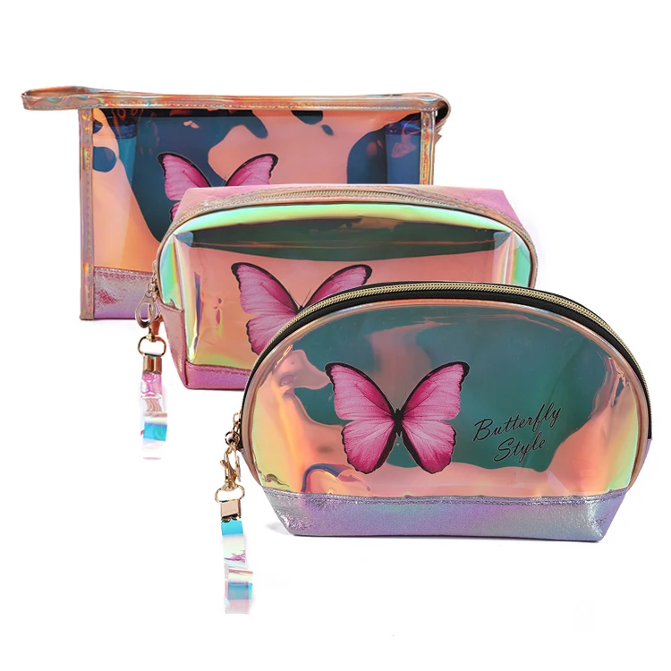 Fashion Shell Pillow Travel Clutch Waterproof Soft TPU Zipper Cosmetic Bag Cute Butterfly Printed Holographic Laser Makeup Pouch
Fashion Shell Pillow Travel Clutch Waterproof Soft TPU Zipper Cosmetic Bag Cute Butterfly Printed Holographic Laser Makeup Pouch