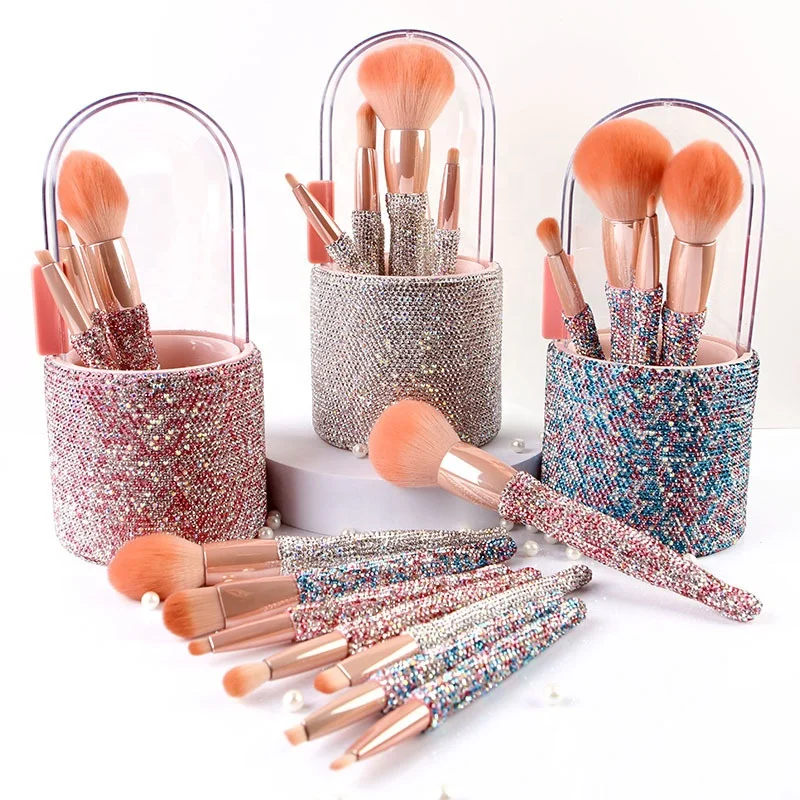 Wholesale rhinestone Diamond Makeup Brush Set private label Eyeshadow Brush Beauty Makeup Storage Bucket for women
Wholesale rhinestone Diamond Makeup Brush Set private label Eyeshadow Brush Beauty Makeup Storage Bucket for women