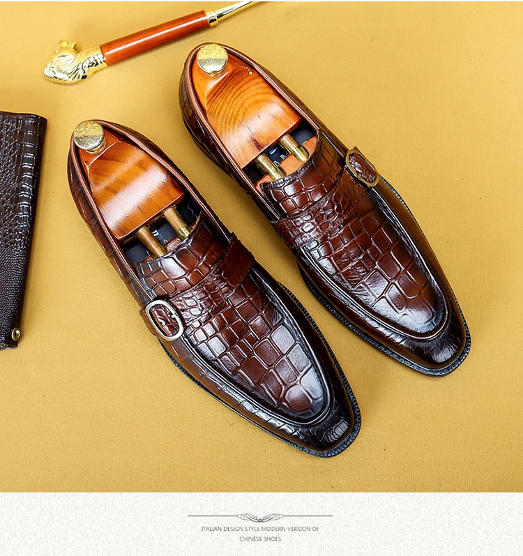 Men's business dress casual shoes leather crocodile pattern handmade leather shoes formal foreign trade cross-border men's shoes
Men's business dress casual shoes leather crocodile pattern handmade leather shoes formal foreign trade cross-border men's shoes