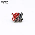 OEM customized design Angel Cat Logo cartoon Pin Metal Badge for promotion