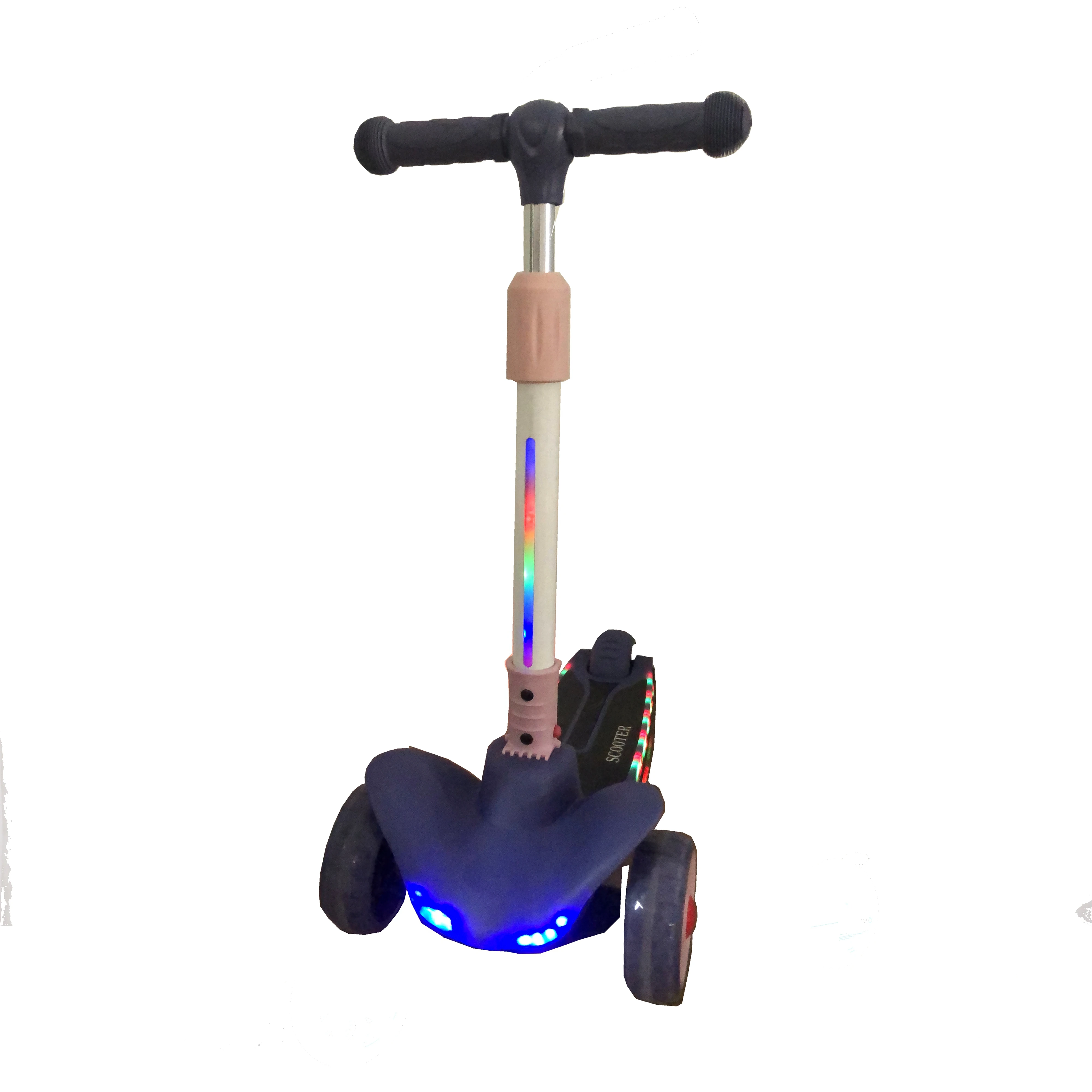 Factory outlet high quality nylon chassis 3 wheels kids kick scooters with LED light 
Factory outlet high quality nylon chassis 3 wheels kids kick scooters with LED light