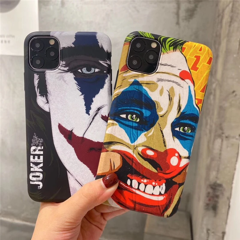 Funny The JOKER Pattern Phone Case for iPhone 11 Pro Max X XR Back Cover for iPhone 7 8 plus XS Max Fashion Soft Cases Cover
Funny The JOKER Pattern Phone Case for iPhone 11 Pro Max X XR Back Cover for iPhone 7 8 plus XS Max Fashion Soft Cases Cover