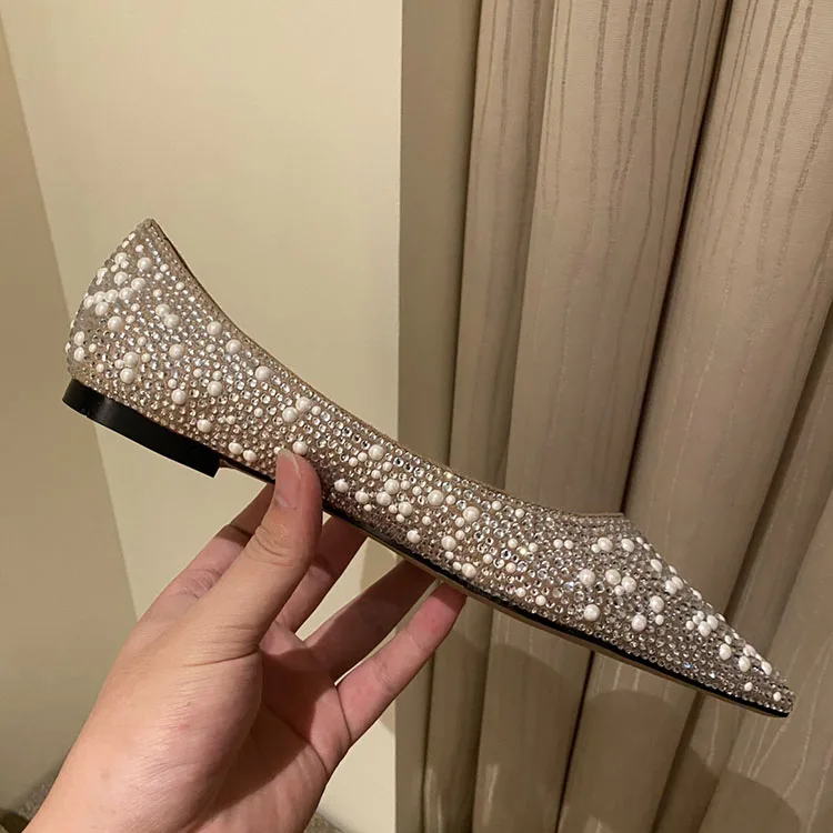 J Famous Brands Original Jeweled Pearl Diamond Sexy Fashion Wedding Bridal Luxury Chunky Clear Pumps Ladies Women Flat Shoes, Beige
J Famous Brands Original Jeweled Pearl Diamond Sexy Fashion Wedding Bridal Luxury Chunky Clear Pumps Ladies Women Flat Shoes, Beige
