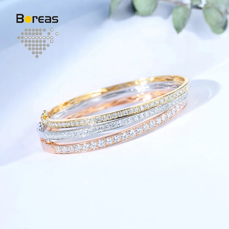Boreas Best Selling DEF VS Tennis Bangle Bracelets in Lab Grown Diamond 0.85ct Adjustable fashion Bangle gift for unisex, White/rose/yellow
Boreas Best Selling DEF VS Tennis Bangle Bracelets in Lab Grown Diamond 0.85ct Adjustable fashion Bangle gift for unisex, White/rose/yellow