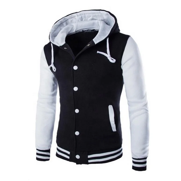 New Hooded Baseball Jacket Men's Jacket 8-color Slim Cardigan Short Brushed Sweater, Light gray/dark gray/black/red/blue
New Hooded Baseball Jacket Men's Jacket 8-color Slim Cardigan Short Brushed Sweater, Light gray/dark gray/black/red/blue