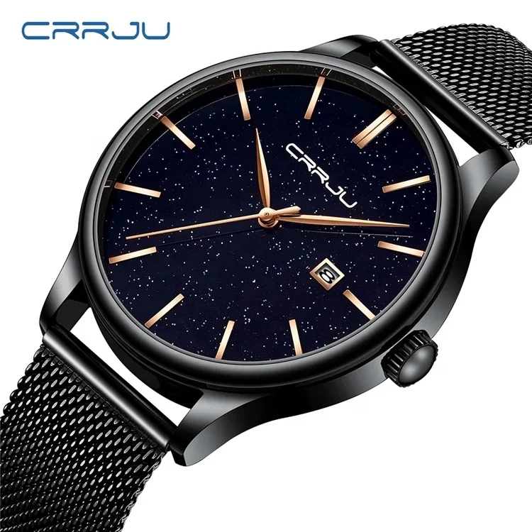 CRRJU 2267 elegance Brand Men Quartz Watch Authentic Mesh Band Stainless Steel Simple Business Watch
CRRJU 2267 elegance Brand Men Quartz Watch Authentic Mesh Band Stainless Steel Simple Business Watch
