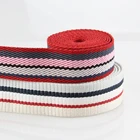 2" Custom Woven Waistband Ribbon Tape Reusable Striped Nylon Webbing for Sport Bags Backpack Belt