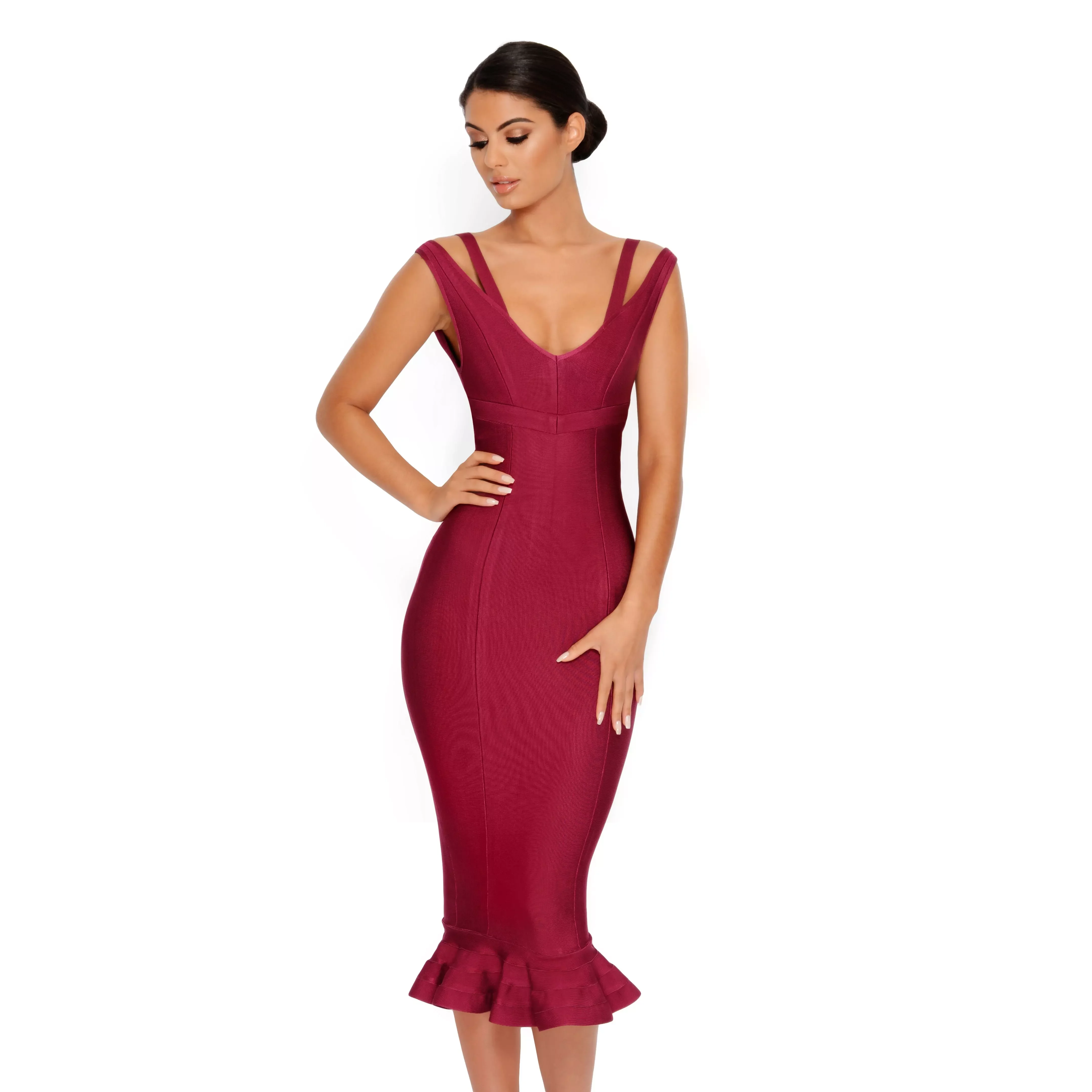 SALE Elegant Fashion Ladies Clothes Solid Color Sleeveless Deep V Neck Suspender Skirt Midi Dress Women Evening Dress, Picture color
SALE Elegant Fashion Ladies Clothes Solid Color Sleeveless Deep V Neck Suspender Skirt Midi Dress Women Evening Dress, Picture color