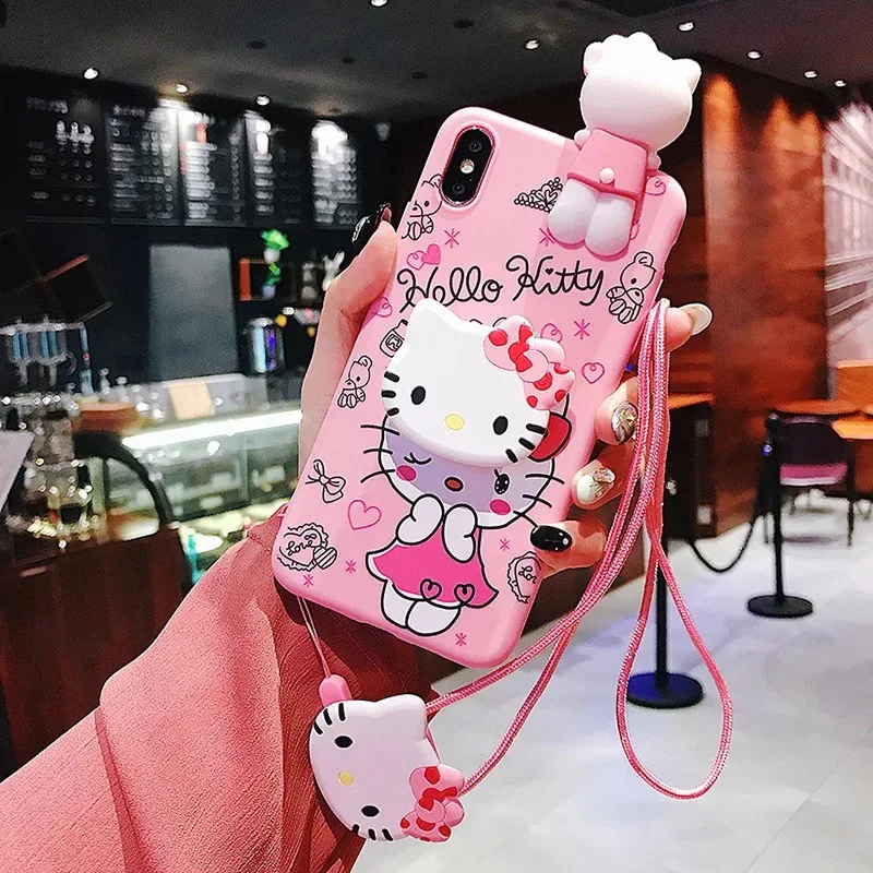 For iPhone 11 Pro Max 11 Pro Xs X 7 8 Hello Kitty 3D Doll Holder Stand Strap Cute Soft Phone Case
For iPhone 11 Pro Max 11 Pro Xs X 7 8 Hello Kitty 3D Doll Holder Stand Strap Cute Soft Phone Case