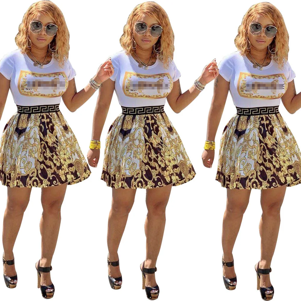 Fall 2021 ladies clothing fashion casual sexy short-sleeved round neck pattern dress brand design T-shirt dress, Picture color
Fall 2021 ladies clothing fashion casual sexy short-sleeved round neck pattern dress brand design T-shirt dress, Picture color
