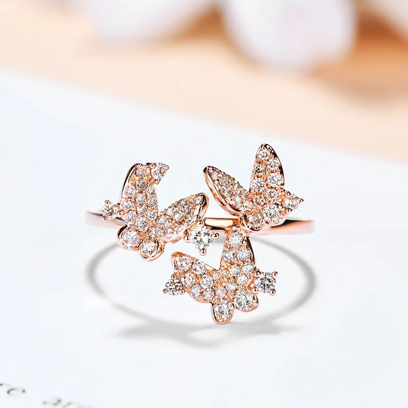 Wholesale Price Fashion Designs KYRA01024 CZ Rings Rose Gold Plated Butterfly Shape 3A Zircon Ring for women
Wholesale Price Fashion Designs KYRA01024 CZ Rings Rose Gold Plated Butterfly Shape 3A Zircon Ring for women