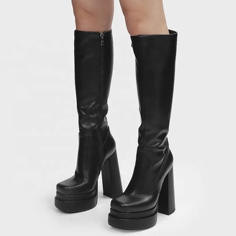 Fashion Side Zipper Square Toe High Chunky Heel Boots Leather Tight Knee High Boots for Women Winter Outdoor Big Size 43
Fashion Side Zipper Square Toe High Chunky Heel Boots Leather Tight Knee High Boots for Women Winter Outdoor Big Size 43