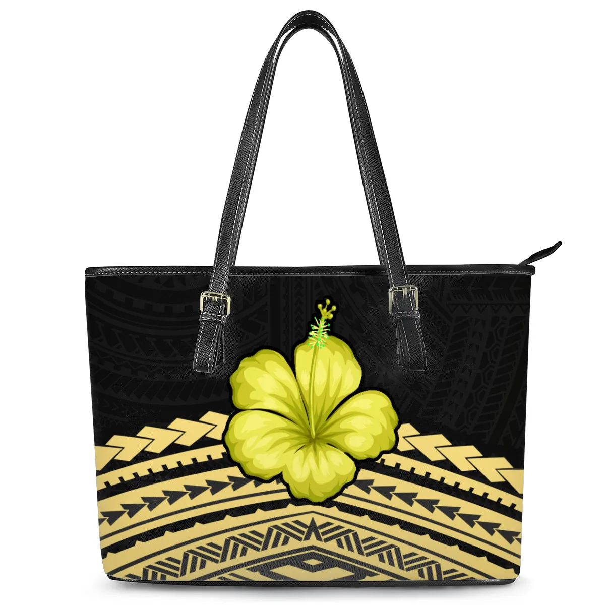 Fashion Polynesian Ethnic Tribal Yellow Hibiscus Flower Custom Leather Handbag Bags Women Handbags Shoulder Satin Dust Bags for, Customizable
Fashion Polynesian Ethnic Tribal Yellow Hibiscus Flower Custom Leather Handbag Bags Women Handbags Shoulder Satin Dust Bags for, Customizable