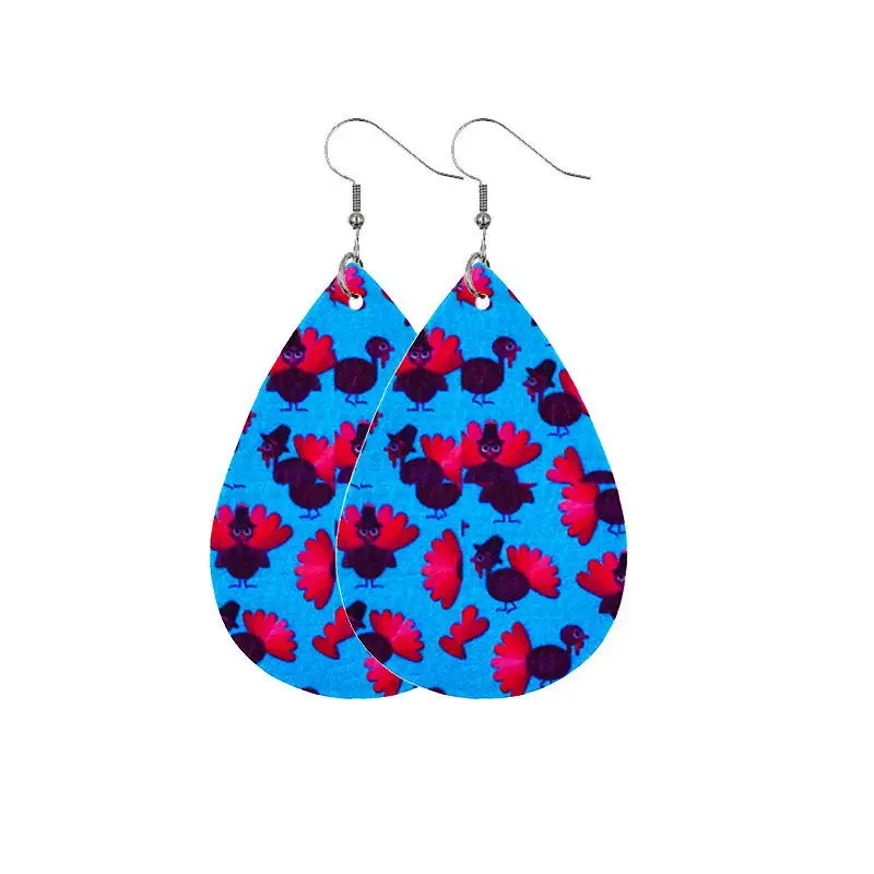 Thanksgiving Dark Earrings Autumn Creative Popular Double-sided Pumpkin Color Water Drop Printed PU Leather earrings Wholesale, As shown
Thanksgiving Dark Earrings Autumn Creative Popular Double-sided Pumpkin Color Water Drop Printed PU Leather earrings Wholesale, As shown
