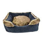 New Design Guarantee The Quality Long Plush Stuffed Pet Dog Bed