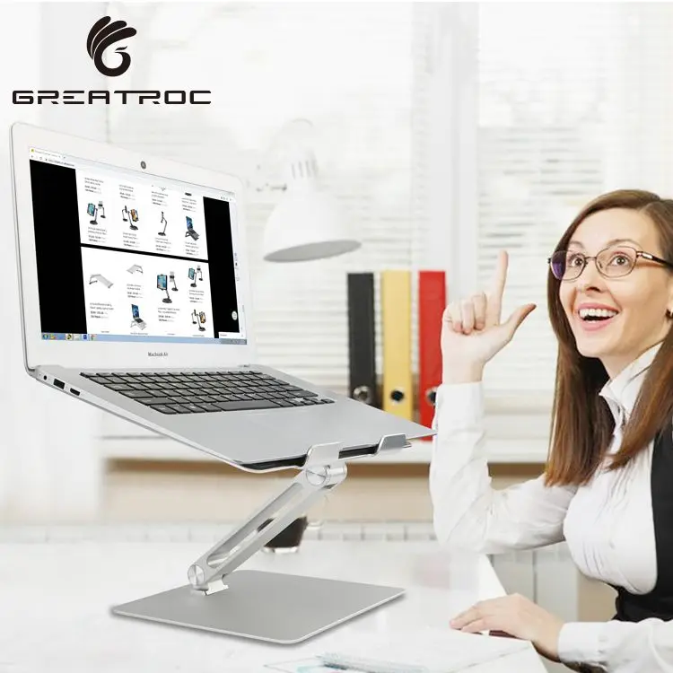 Great Roc OEM/ODM support compatible for 17 inch laptop and tablets silver/grey folding desk laptop stand for bed and sofa
Great Roc OEM/ODM support compatible for 17 inch laptop and tablets silver/grey folding desk laptop stand for bed and sofa