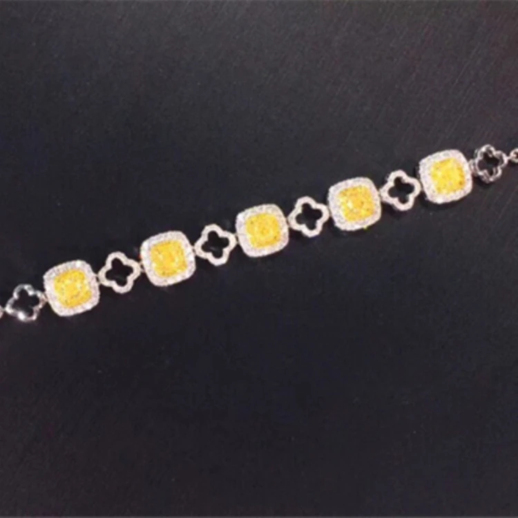 Luxury Wedding 18k Gold Jewelry Wholesale 0.861ct Natural Yellow Diamond Bracelet
Luxury Wedding 18k Gold Jewelry Wholesale 0.861ct Natural Yellow Diamond Bracelet