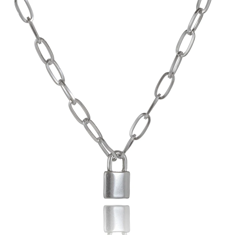 Punk Chain With Lock Necklace For Women Men Padlock Pendant Gothic Lock Stainless Steel Necklace Fashion Jewelry, Golden
Punk Chain With Lock Necklace For Women Men Padlock Pendant Gothic Lock Stainless Steel Necklace Fashion Jewelry, Golden