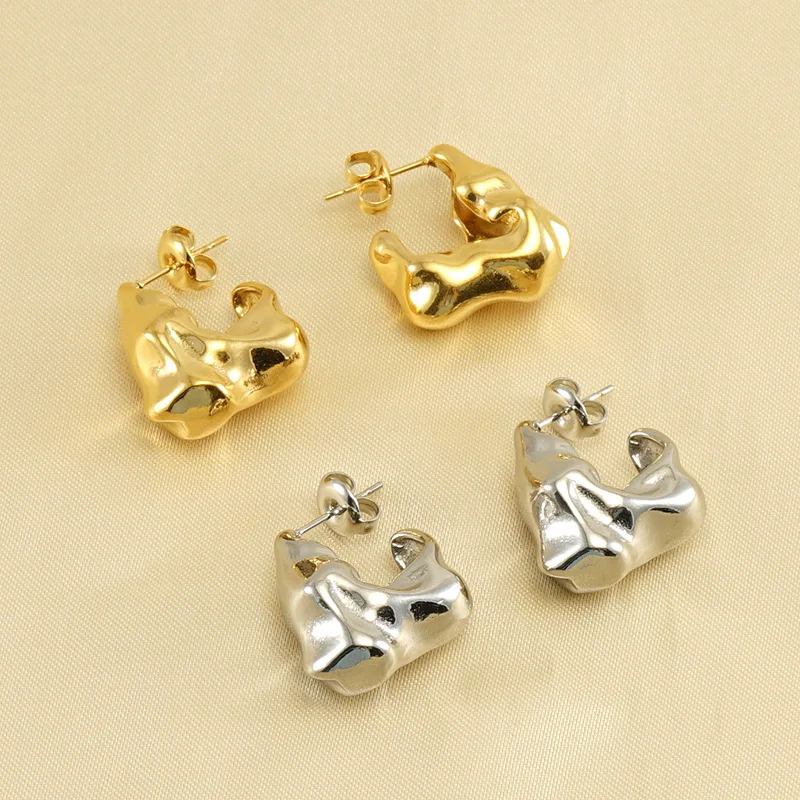 Geometrically Irregular Women's Hoop Earrings 18k Gold Stainless Steel Earrings Fashion Jewelry Accessories Gift
Geometrically Irregular Women's Hoop Earrings 18k Gold Stainless Steel Earrings Fashion Jewelry Accessories Gift