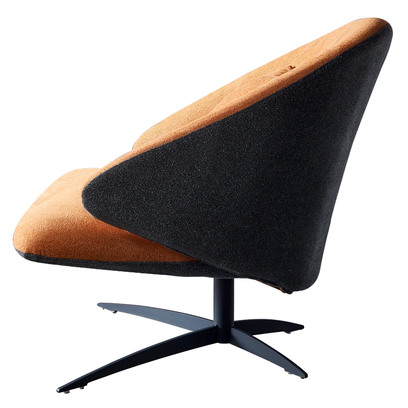 Promotional Custom designer single round fabric chair Iron art New Cute living room chair