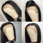 Wholesale Double Drawn Peruvian 100% virgin human hair Straight short bobo lace front wigs frontal wig