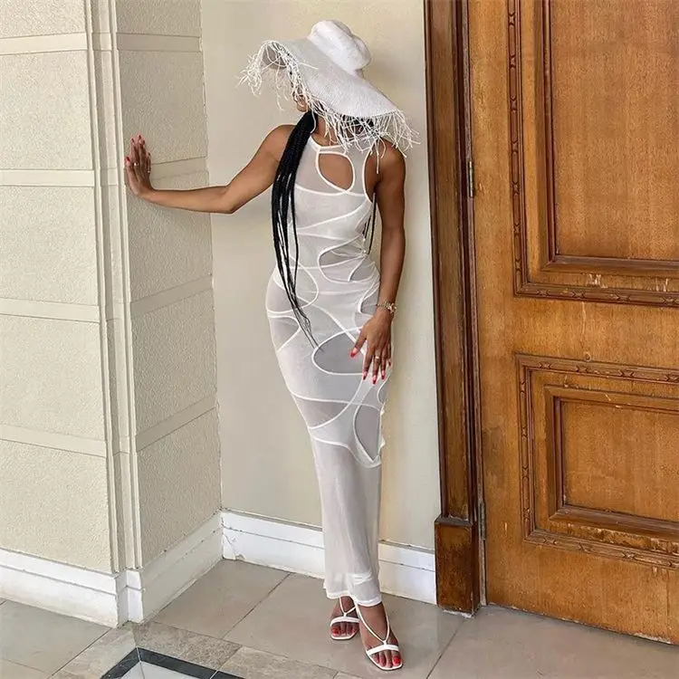 Best price mesh see through sexy bodycon sleeveless party club mini dress ladies women casual dresses, White
Best price mesh see through sexy bodycon sleeveless party club mini dress ladies women casual dresses, White