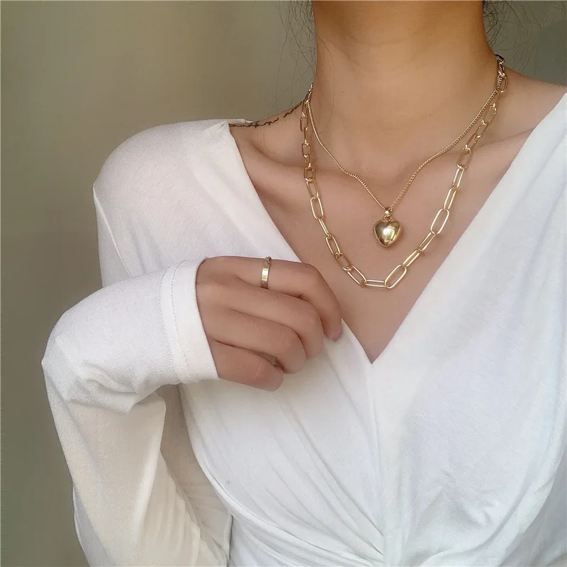 DANYUAN wings necklace statment necklace fashion jewelry 2020 necklaces gold double layer heart necklace OL style, Picture
DANYUAN wings necklace statment necklace fashion jewelry 2020 necklaces gold double layer heart necklace OL style, Picture