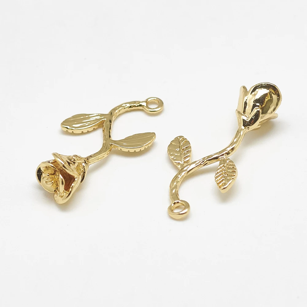 PandaHall Rose Real 18K Gold Plated Jewelry Making Brass Pendants, 18k real gold plated
PandaHall Rose Real 18K Gold Plated Jewelry Making Brass Pendants, 18k real gold plated