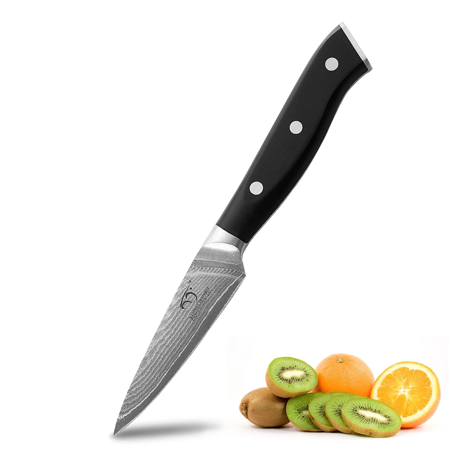 3.5 inch professional VG-10 Damascus Steel Paring Knife with Comfortable Ergonomic ABS Handle
3.5 inch professional VG-10 Damascus Steel Paring Knife with Comfortable Ergonomic ABS Handle
