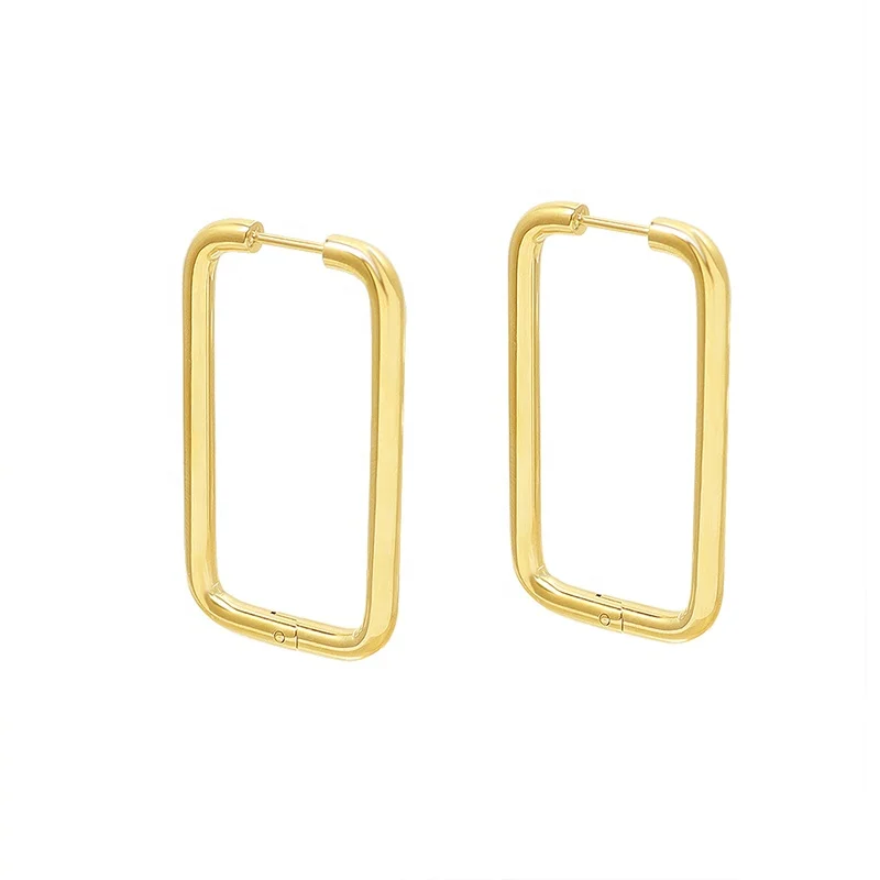 Hot selling simple fashion earrings stainless steel 18k gold plated earrings for women
Hot selling simple fashion earrings stainless steel 18k gold plated earrings for women