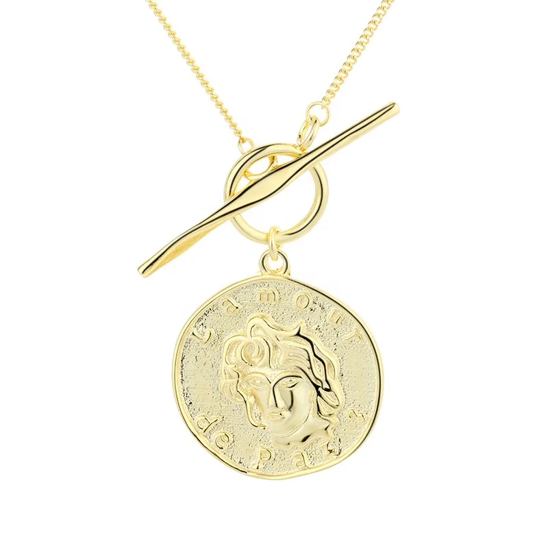 Charm custom personalized jewelry necklace retro gold coin portrait pendant 925 coin pendant necklace, Picture
Charm custom personalized jewelry necklace retro gold coin portrait pendant 925 coin pendant necklace, Picture