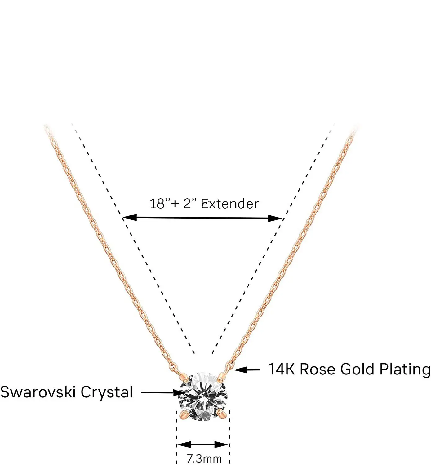 Fashion Crystal Solitaire Dainty Gold Silver Rose Gold Three Color Chain Necklace for Women, Gold silver rose gold color 
Fashion Crystal Solitaire Dainty Gold Silver Rose Gold Three Color Chain Necklace for Women, Gold silver rose gold color