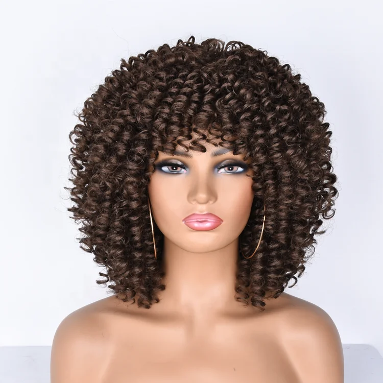 Hot Selling Wholesale Acceptable customization natural color synthetic short curly fibre wig for black women synthetic hair wigs
Hot Selling Wholesale Acceptable customization natural color synthetic short curly fibre wig for black women synthetic hair wigs